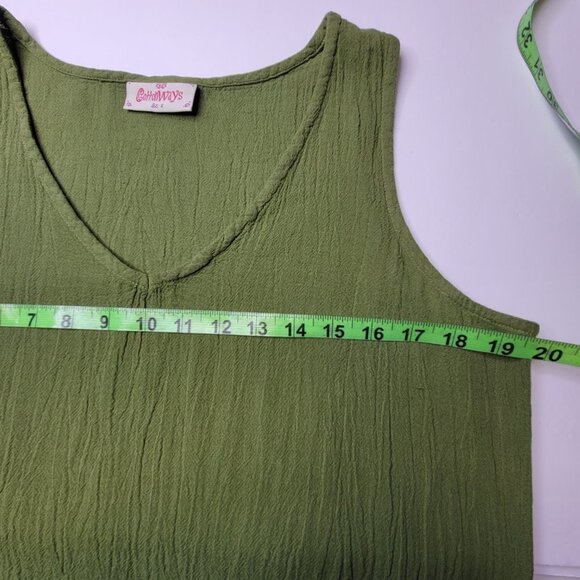 Cotton Sleeveless Long Dress Loose Fitting - Size 1, Size 3 - Picture 5 of 13